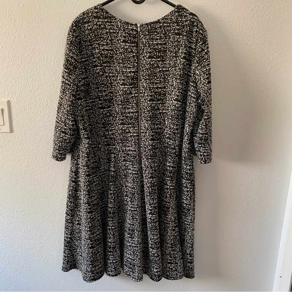Lane Bryant Black White 3/4 Sleeve Dress - Picture 10 of 11